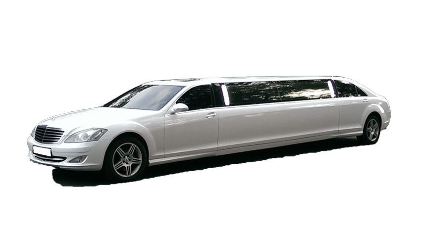 Лимузин Mercedes-Benz W221, белый